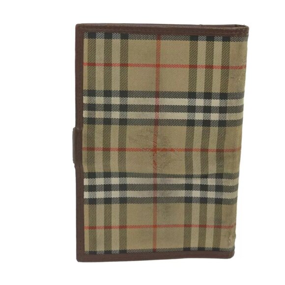 BURBERRY Nova Check Agenda Day Planner Cover Nylon Canvas Beige Auth - Picture 2 of 16